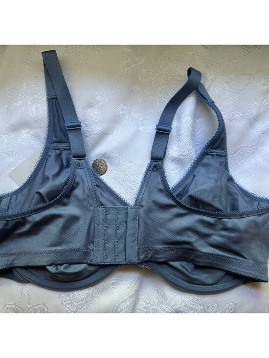 Wacoal 42D Blue Basic Beauty Unlined Underwire Full Coverage Bra 855192 NEW $58 - Picture 6 of 9